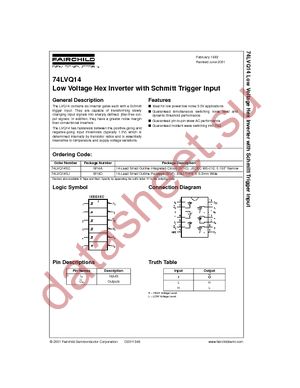 74LVQ14SCX datasheet  